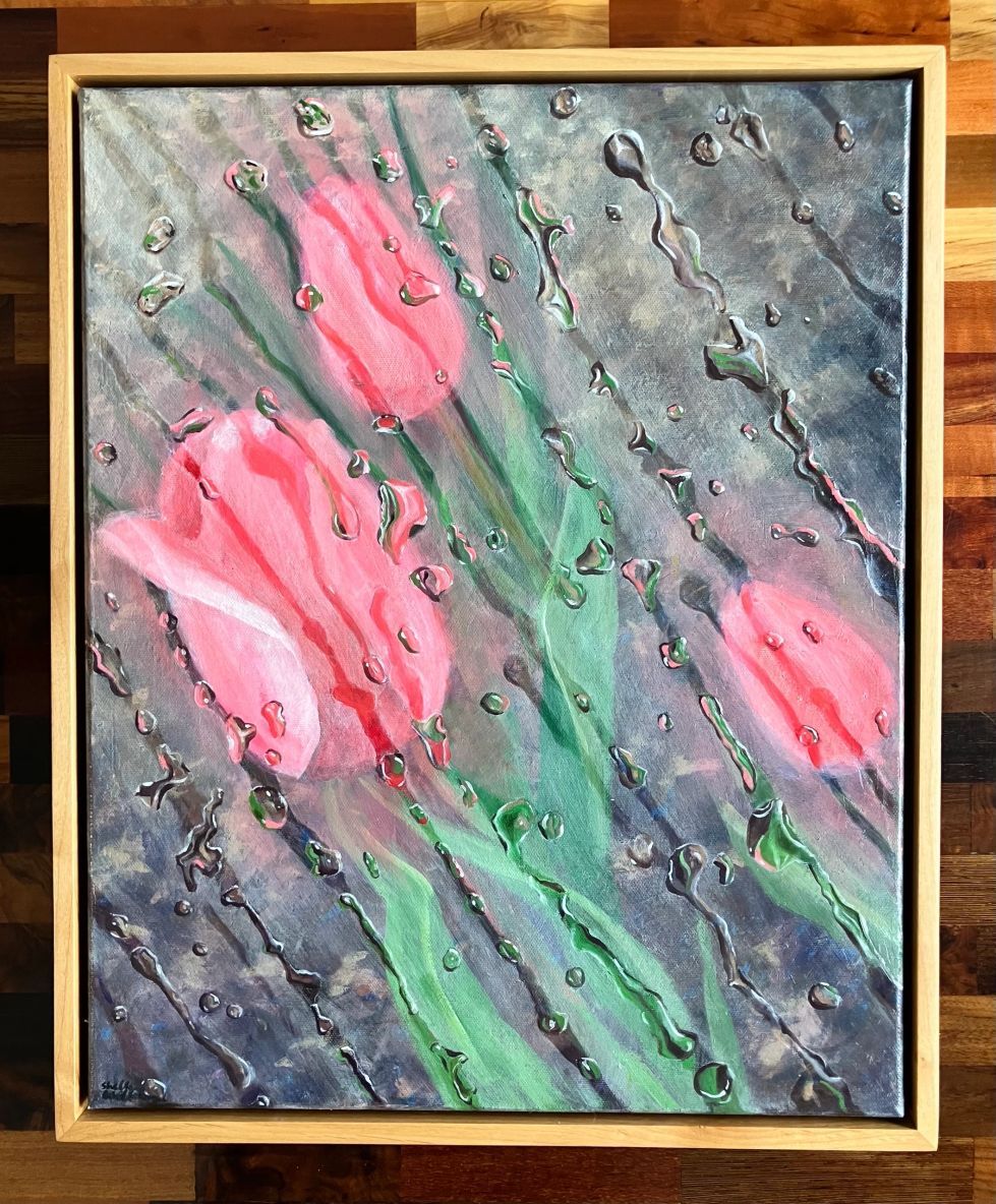 Through the Pane: Tulips