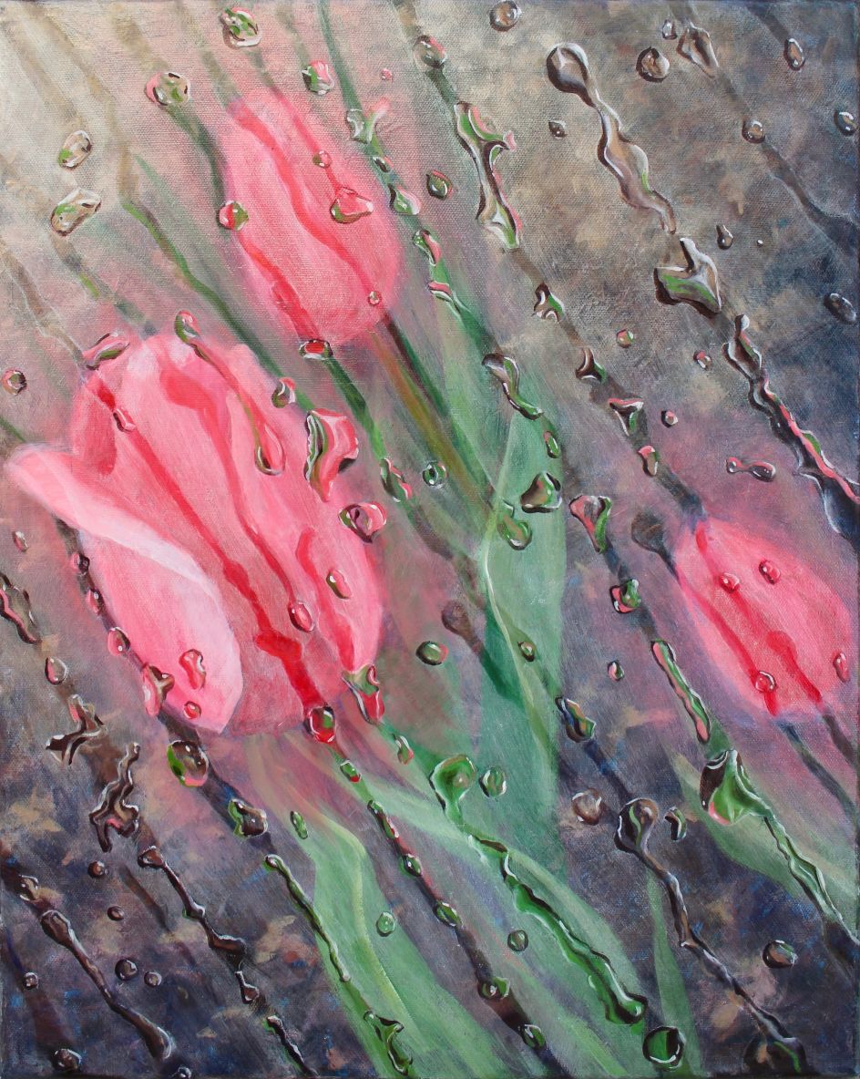 Through the Pane: Tulips
