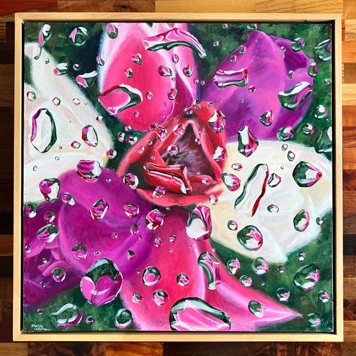 Droplets and Tulips: Pink